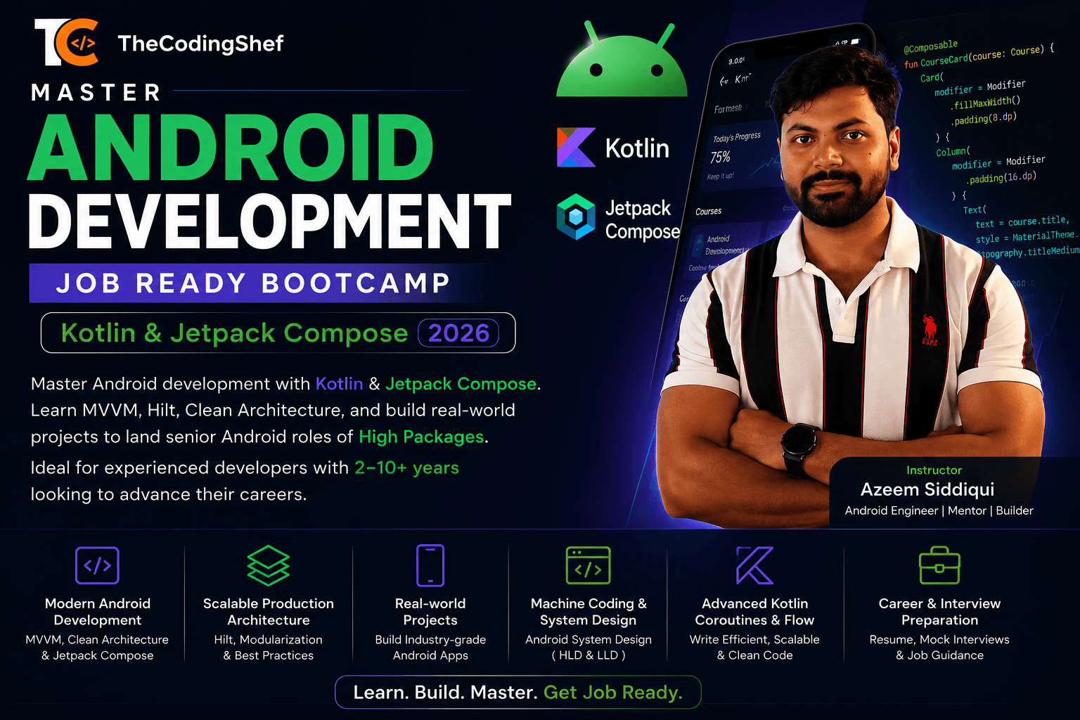 Crack Your Next Android Interview: Job Ready Bootcamp - 2026 Banner - TheCodingShef
