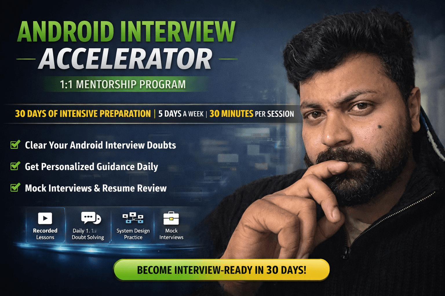 Android Interview Accelerator (1:1 – 30 Days)